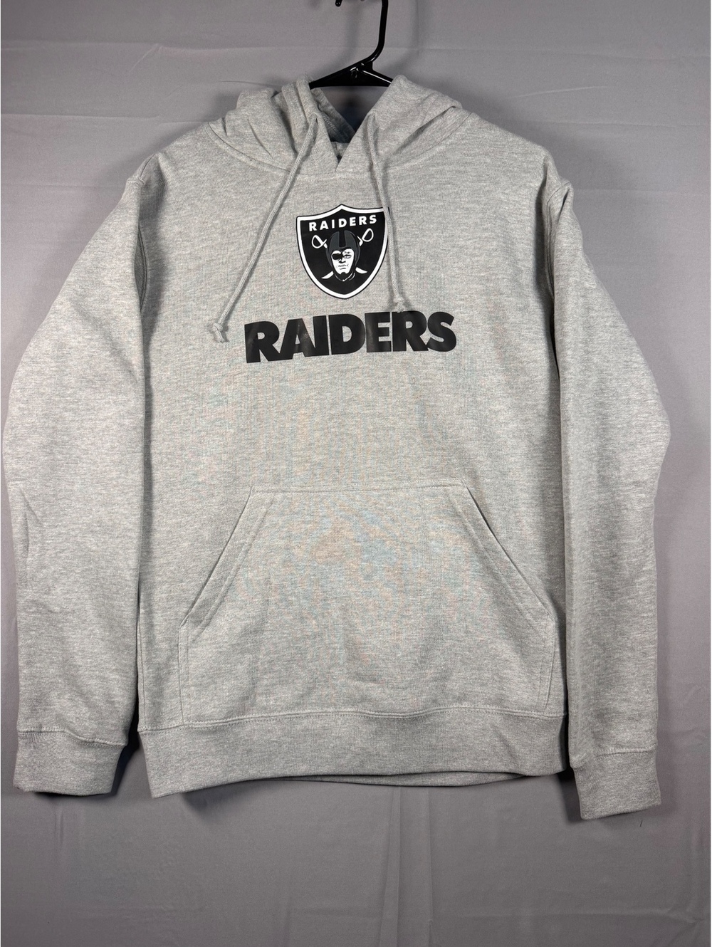 NFL Raiders Gray Pullover Hoodie Sweatshirt Size Small